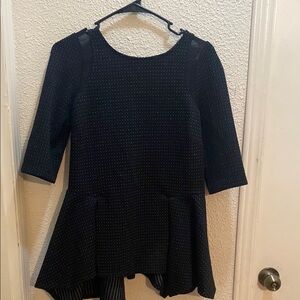 WESTON Chic Black Peplum Top size L